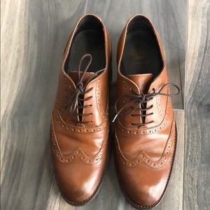 Men’s tan color shoes.